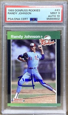 Donruss The Rookies Randy Johnson 1989 - PSA 9 Auto 10 Foto 1 de 2