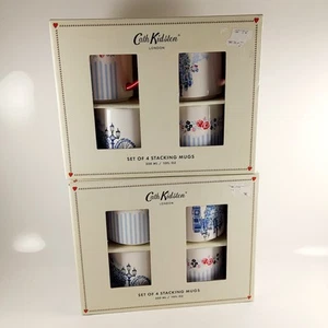 Cath Kidston London Set Of 4 Stacking Mugs 300ml / 10FL OZ Brand New - Picture 1 of 5