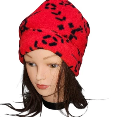 Vintage Patagonia Synchilla Fleece Winter Alpine Hat Red Black USA Made Size L - Image 1 of 4