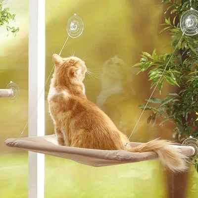 Cama colgante con ventana para gato ultra suave - Cómoda retirada en forma de nube Foto 1 de 4
