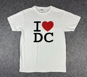 Vtg I heart DC T-Shirt Tourist Y2K Sz Medium - Picture 1 of 4