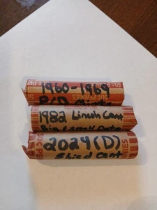 3 Penny Rolls (2024D, 1982 Big And Small, 1960-1969 - Picture 1 of 6