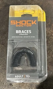 NEW Shock Doctor Braces Black Strapless Adult 12+ Mouth Guard Mouthpiece 4100A - Picture 1 of 2