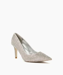Dune London Womens Silver Synthetic High Court Shoes Size EU 37 - Picture 1 of 15