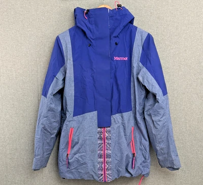 Marmot Gore-Tex Mammoth Parka Insulated Hooded Winter Ski Jacket Men's M Blue - Image 1 of 4