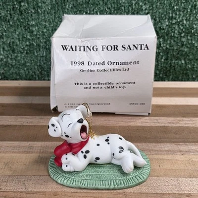 Grolier Disney Navidad Mágica Dálmata Esperando a Santa Adorno 1998 Foto 1 de 4