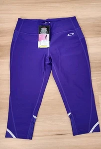 Oakley Illuminate Capri Purple Fitted Leggings Size M - Picture 1 of 6