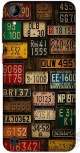 Cover per Htc Desire 530,in plastica rigida,design targhe - Foto 1 di 4