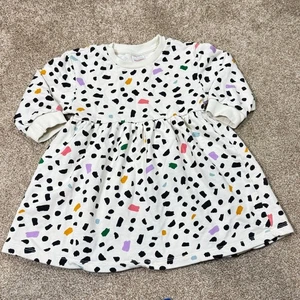 Hanna Anderson Mädchen Kleid 3T Pullover weich Frottee Fit Flare Rundhals Langarm - Bild 1 von 5