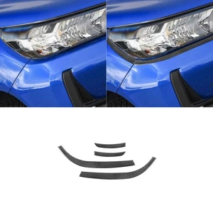 4Pcs Carbon Fiber Front Headlight Eyebrow Cover Trim For Toyota Hilux 2015-2021 - Picture 1 of 6