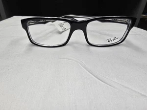 Ray Ban RB5245 Ottica Montatura Rettangolare (Nero Trasparente) - Unisex - Foto 1 di 10