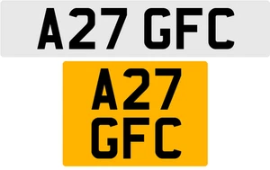 A27 GFC OLD STYLE 3X3 NUMBER PLATE GAB GRACE GEO GAV GARY GED GAZ GORD GUS GALE - Picture 1 of 1