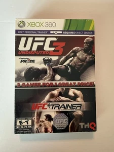 UFC 3 Undisputed + Trainer Double Pack Microsoft Xbox 360 Brand New Sealed - Picture 1 of 14