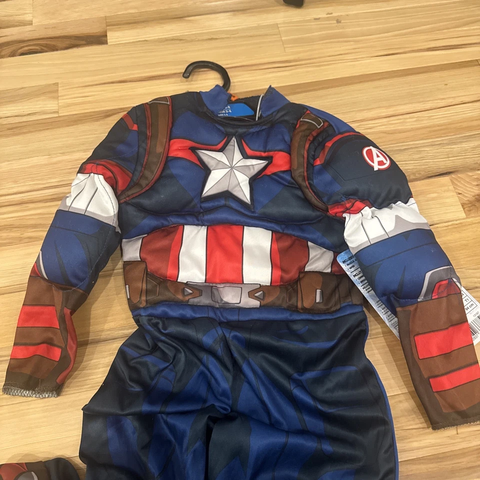 Amscan Boy's Toddler Marvel Captain America Costume Size 3-4