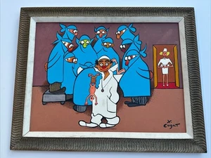 XAVIER CUGAT GEMÄLDE 24 ZOLL ARZT KRANKENSCHWESTER GEBURT BABY MID CENTURY KRANKENHAUS - Bild 1 von 18