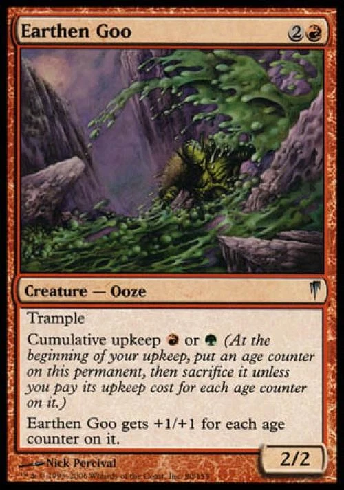 Earthen Goo -Foil Medium Play MTG Coldsnap - Image 1 of 1