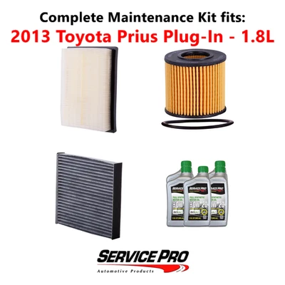 2013 Toyota Prius Plug-In 1.8L Complete Air, Oil & Cabin Filter Kit (0W-20) - Image 1 of 4