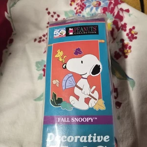 NEU VTG Peanuts Garten Flagge Banner Snoopy & Woodstock "Herbstblätter Snoopy" 28x40 - Bild 1 von 12