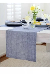 Solino Home Linen Table Runner 36 inch – 100% Pure Linen 14 x 36 Inch Athena - Picture 1 of 8