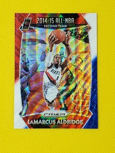2015-16 Panini Prizm LaMarcus Aldridge All-Star Red White & Blue Prizm Card #380