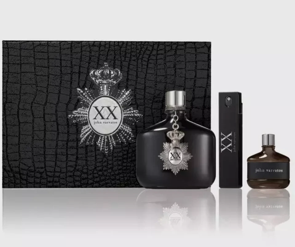 JUEGO DE COLONIA John Varvatos XX Heritage 3 piezas 4,2 oz EDT+0,57 EDT SPR+JV 0,5 EDT (--- Foto 1 de 1