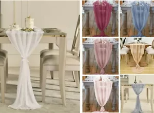 Wedding Table Runner 70x500cm Polyester Flowing Romantic Dusty Rose Party Decors - Picture 1 of 19