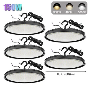 KUKUPPO (5Pack) 150W LED High Bay Lights with 3 Adjustable CCT 3000K 4000K 5000K - Picture 1 of 12