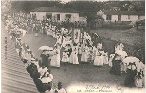 CPA Carte postale Sénégal Dakar Procession 1904 VM80315ok - Picture 1 of 2