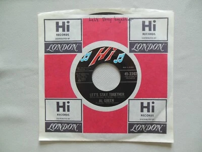 AL GREEN: Let's Stay Together / Tomorrow's Dream on Hi Records 45-2660 Near Mint - Image 1 of 4