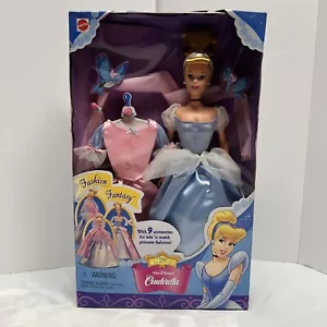 Disney Cinderella Fashion Fantasy Doll With 9 Accessories Classics 1999 Mattel - Picture 1 of 4