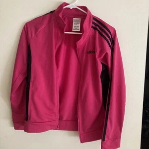 Adidas  Zip Pink Polyester Jacket size XL (16) - Picture 1 of 3