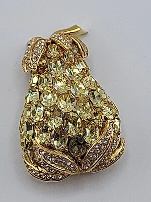 Broche grande vintage raro CINER fruta piña estrás cristal pin Foto 1 de 4