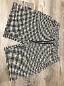 boohoo Man Plaid Shorts Extra Small Black/White Premium Wear Mens - Picture 1 of 8