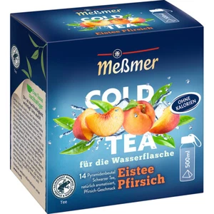 Meßmer Cold Tea fruchtig süßer Eistee Pfirsich 14 Teebeutel 38g - Bild 1 von 1