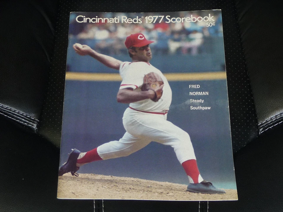 1977 CINCINNATI REDS BASEBALL PROGRAM  VS DODGERS EX-MINT JOE MORGAN H.R. - Image 1 of 1