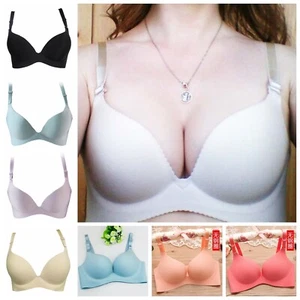 Women’s lined Wireless Seamless Comfy SOFT Cup Lingerie Push Up Bra brasier vs C - Picture 1 of 44