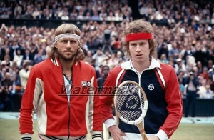 Wimbledon 1981 John McEnroe Bjorn Borge Color 8 x 10 Foto Bild - Bild 1 von 1