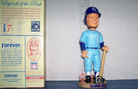 2003 FOREVER COOPERSTOWN COLLECTION GEORGE BRETT POWDER BLUE UNIFORM BOBBLEHEAD Cover