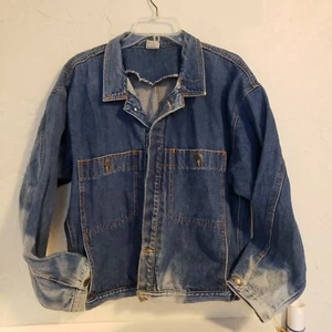 Distressed Denim 90’s Jacket Mens Sz Large Ironwood Trading Co - Picture 1 of 11