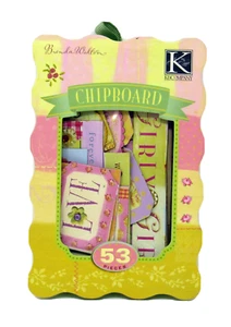 K&Co Dollhouse Sweet Things Chipboard Sentiments Craft Brenda Walton 53 piezas NIB - Imagen 1 de 2