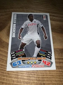 Dickson Etuhu Fulham Match Attax 2011/12 Football Card - Picture 1 of 2