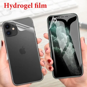 Für iPhone 16 15 14 13 12 11 XR 7 Full Cover HYDROGEL Folie Soft Displayschutz - Bild 1 von 24