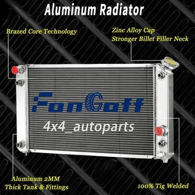 3 Row Aluminum Radiator Fit 1996-05 Chevy Blazer S10, GMC Sonoma Jimmy 4.3L V6 - Image 1 of 4