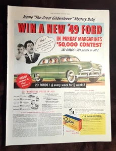 1948 PARKAY MARGARINE Magazine AD~GREAT GILDERSLEEVE Name-The-BABY CONTEST/Ford - Picture 1 of 3