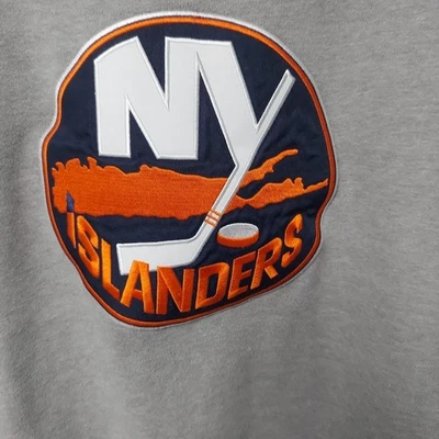 VTG New York Islanders Logo Patch Sweatshirt Mens XXL Gray Crewneck Hockey NHL - Image 1 of 4