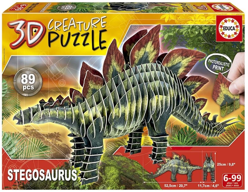 Rompecabezas de criaturas 3D - Stegosaurus - Educa Foto 1 de 1