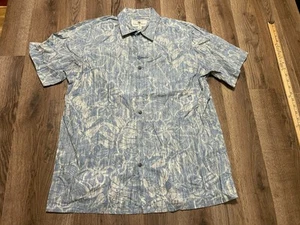 Island Shores Shirt, Men's Size Medium, Blue White, Button Up, Hawaiian - Picture 1 of 10