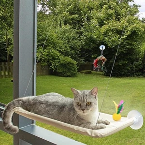 Cat Hammock, Cat Window Perch, Cat Window Hammock Bed with 4 Strong Suction Cups - Picture 1 of 6