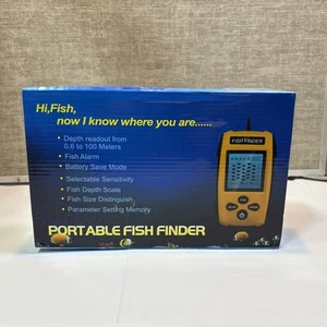 New Portable Sonar Fish Finder Wireless Echo Sounder Boat Alarm - Picture 1 of 3