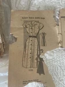 1940s Original Mail Order Pattern Marian Martin Size 34” Bust - Picture 1 of 24